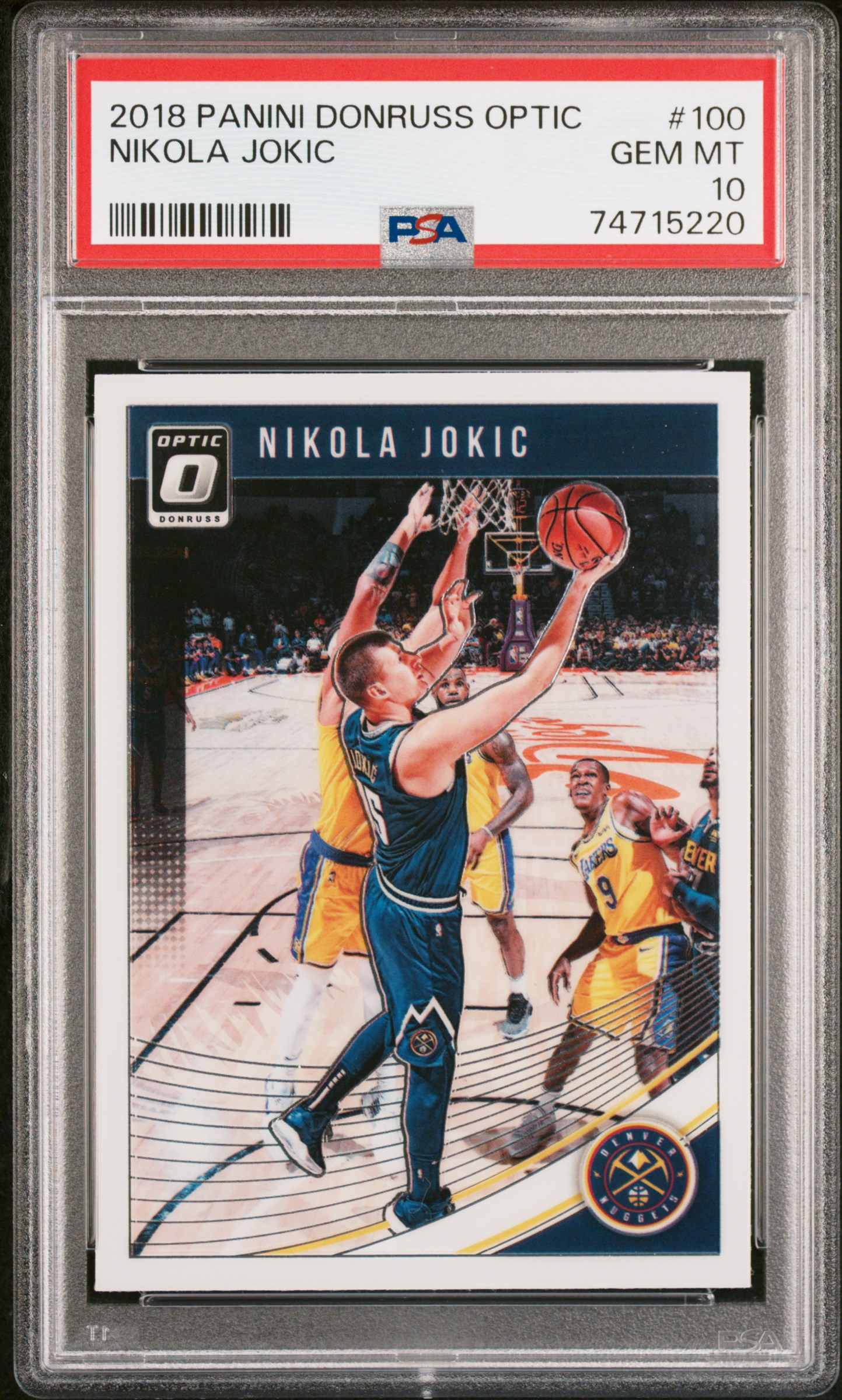 Nikola Jokic 2018 Panini Donruss Optic Basketball Card #100 Graded PSA 10