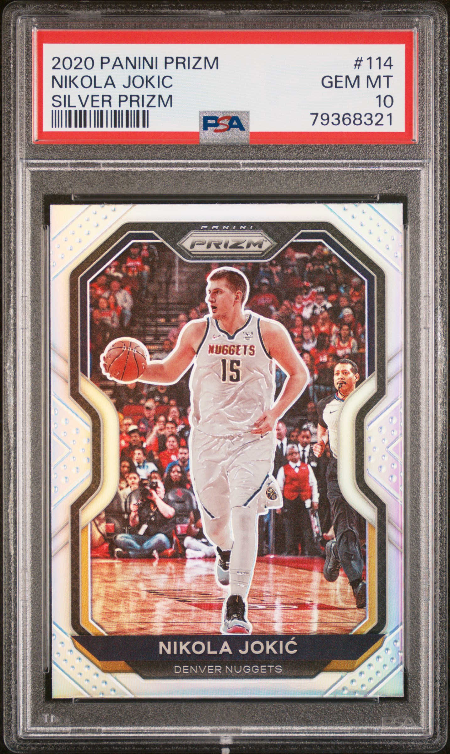 Nikola Jokic 2020 Panini Silver Prizm Basketball Card #114 Graded PSA 10