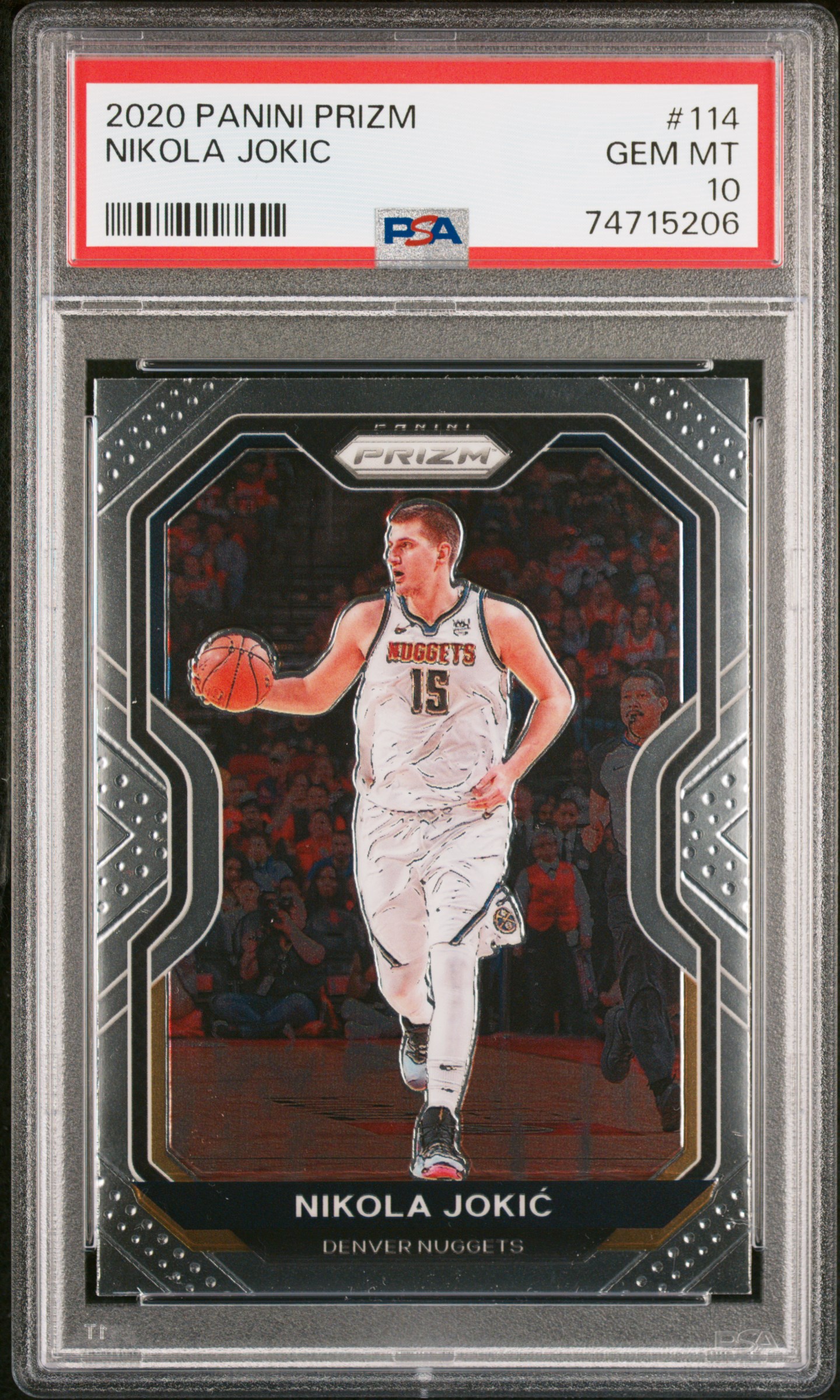 Nikola Jokic 2020 Panini Prizm Basketball Card #114 Graded PSA 10