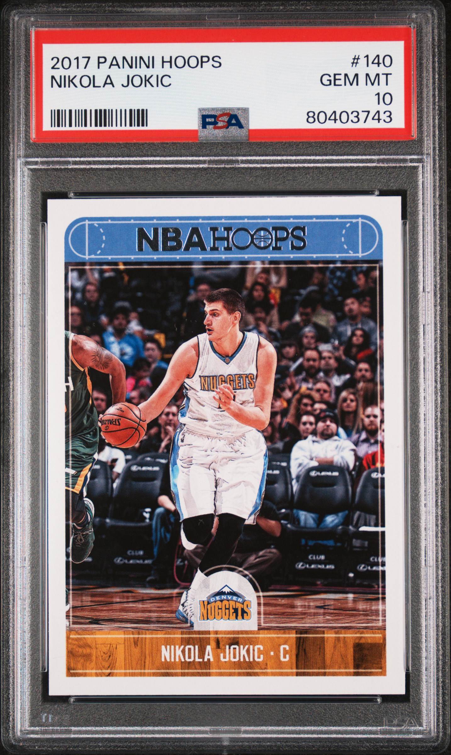 Nikola Jokic 2017 Panini Hoops Basketball Card #140 Graded PSA 10