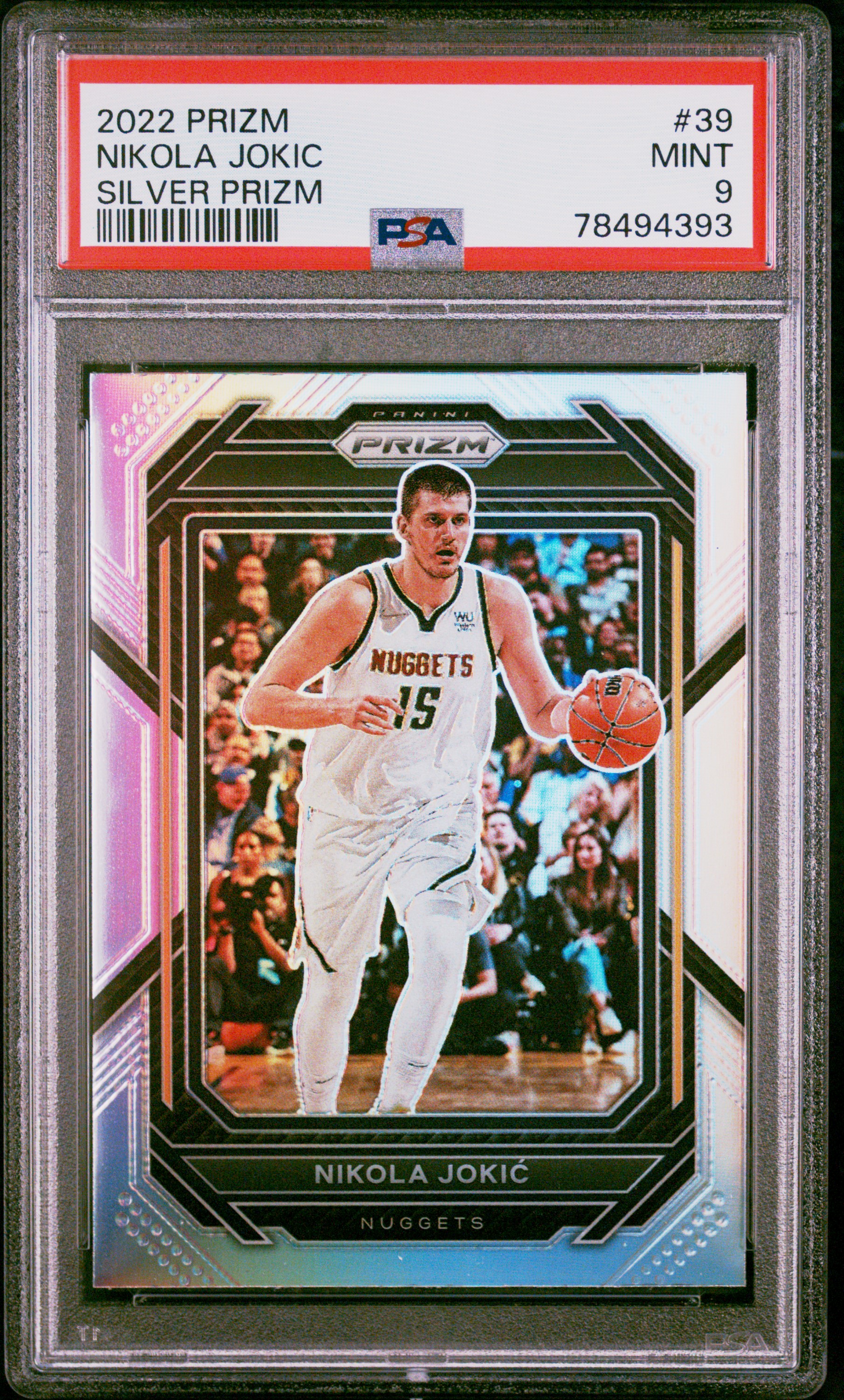 Nikola Jokic 2022 Panini Silver Prizm Basketball Card #92 Graded PSA 9