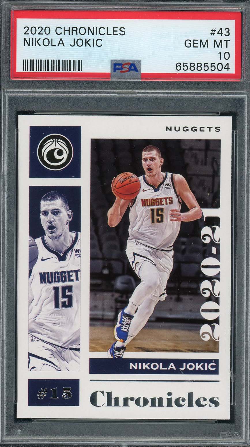 Nikola Jokic 2020 Panini Chronicles Basketball Card #43 Graded PSA 10