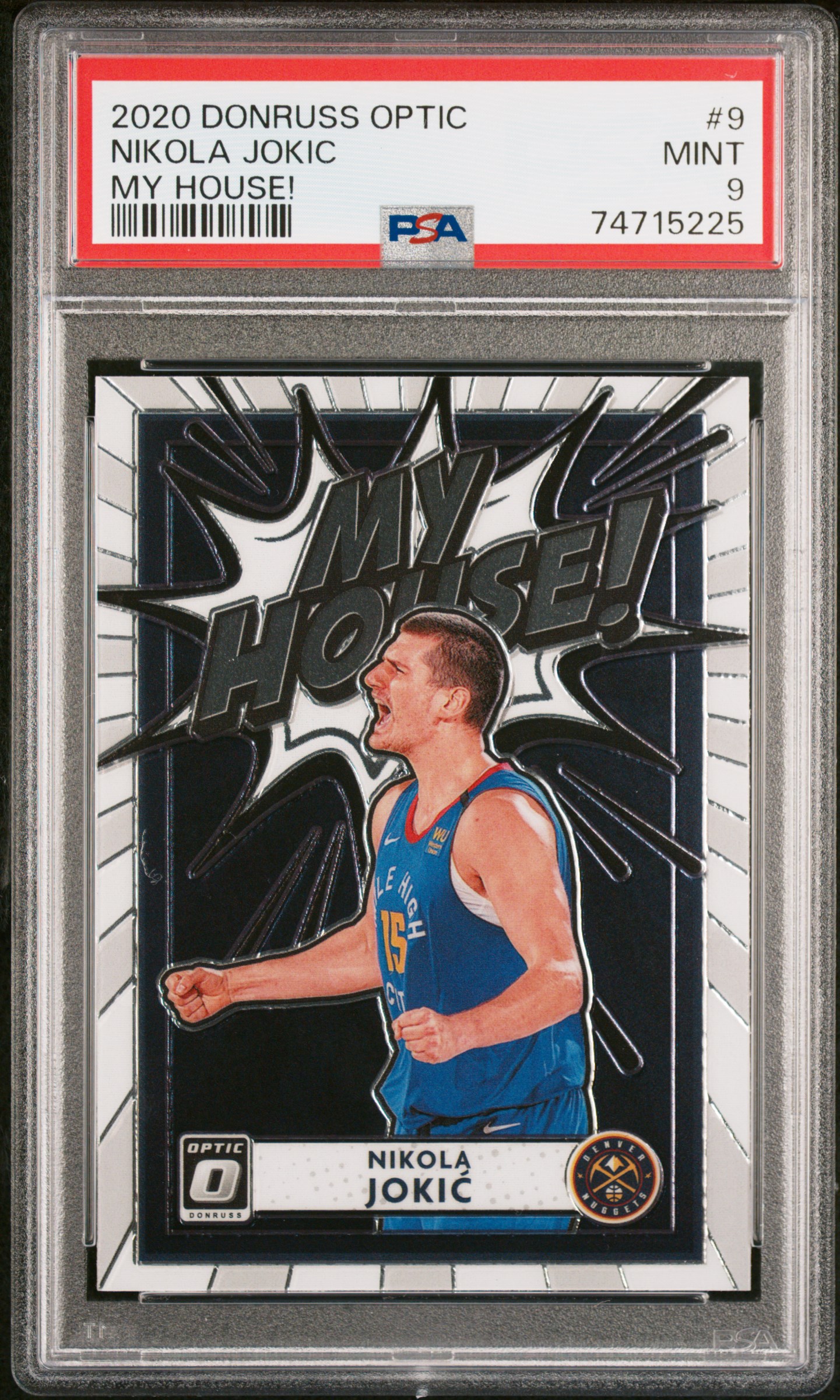 Nikola Jokic 2020 Panini Donruss Optic My House Basketball Card #9 Graded PSA 9