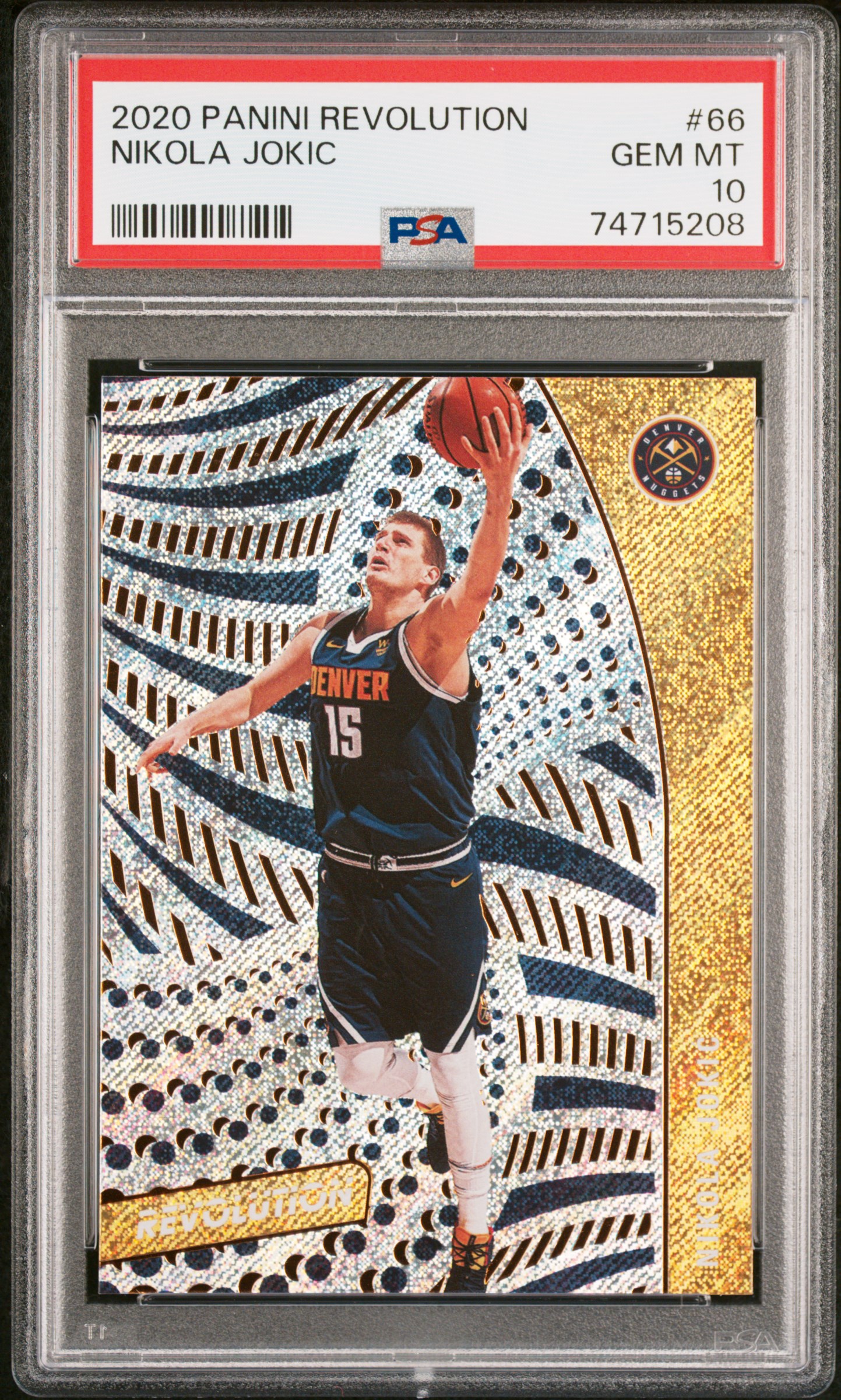Nikola Jokic 2020 Panini Revolution Basketball Card #66 Graded PSA 10