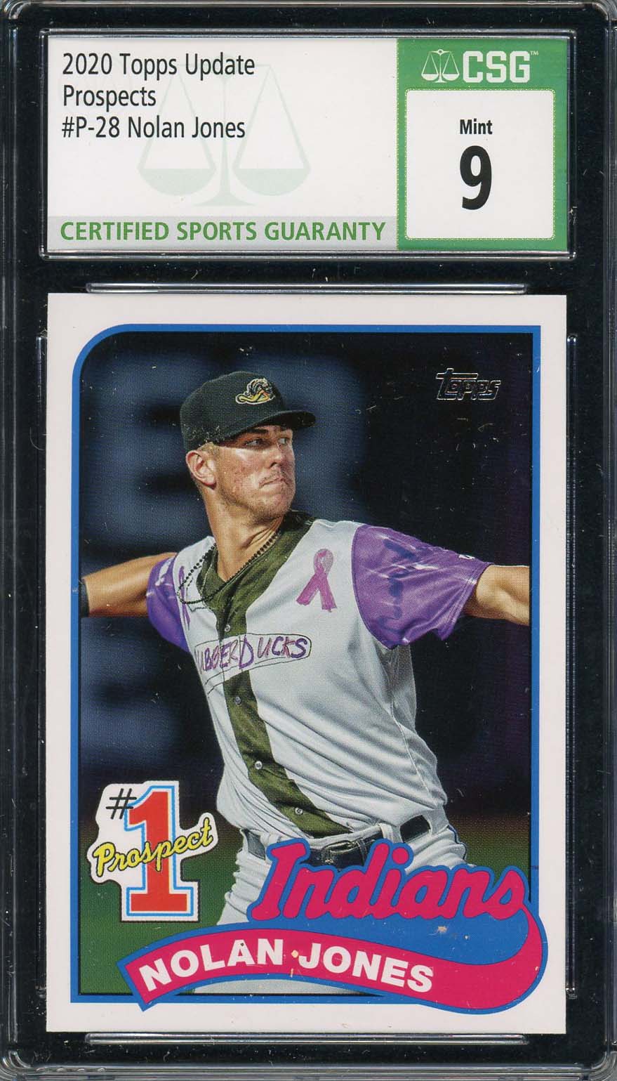 Nolan Jones 2020 Topps Update Prospects Baseball Rookie Card #P-28 CSG 9