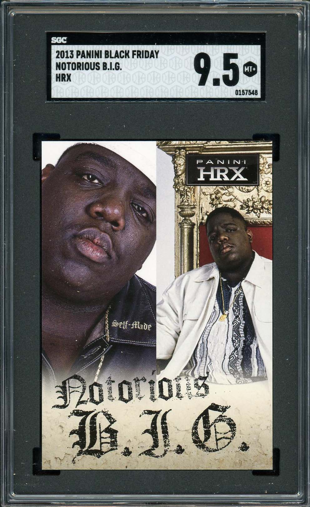 Notorious B.I.G. 2013 Panini HRX Black Friday Card Graded SGC 9.5 MINT Notorious B.I.G. 2013 Panini HRX Black Friday Card Graded SGC 9.5 MINT