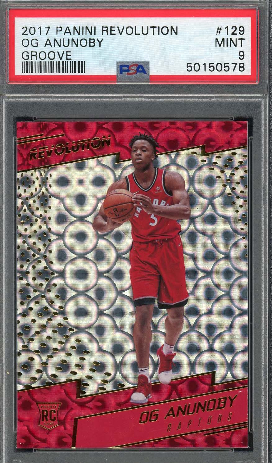 OG Anunoby 2017 Panini Revolution Groove Basketball Rookie Card #129 PSA 9