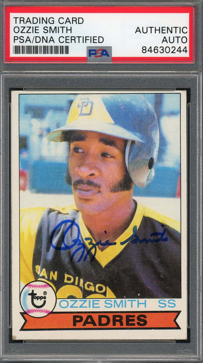 Ozzie Smith Autographed 1979 Topps Signed Rookie Card #116 Fanatics PSA Auto A