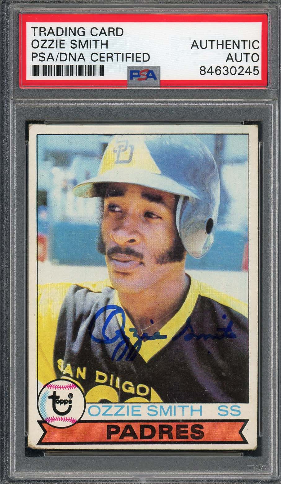 Ozzie Smith Autographed 1979 Topps Signed Rookie Card #116 Fanatics PSA Auto B