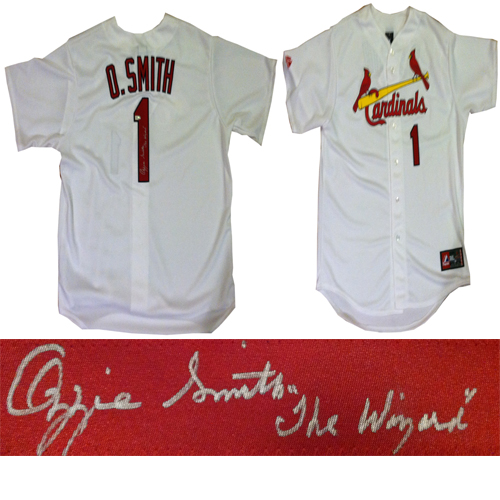 ozzie smith signed jersey