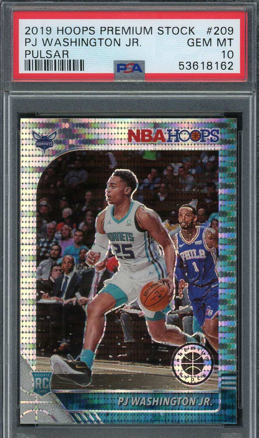 PJ Washington Jr 2019 Panini Hoops Premium Stock Pulsar Rookie Card #209 PSA 10 PJ Washington Jr 2019 Panini Hoops Premium Stock Pulsar Rookie Card #209 PSA 10