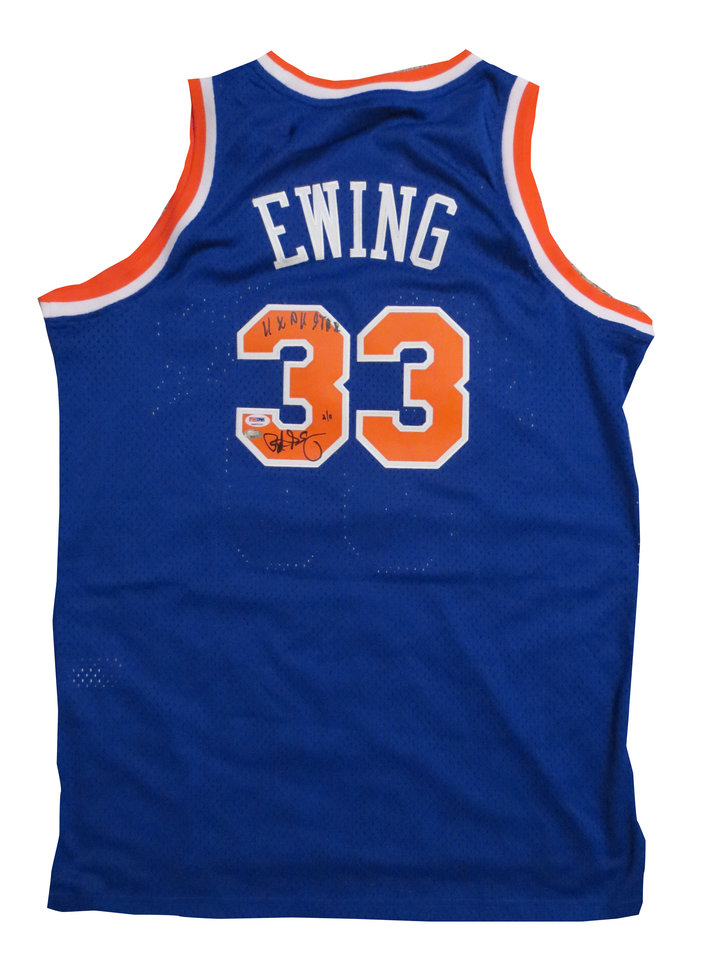patrick ewing autographed jersey