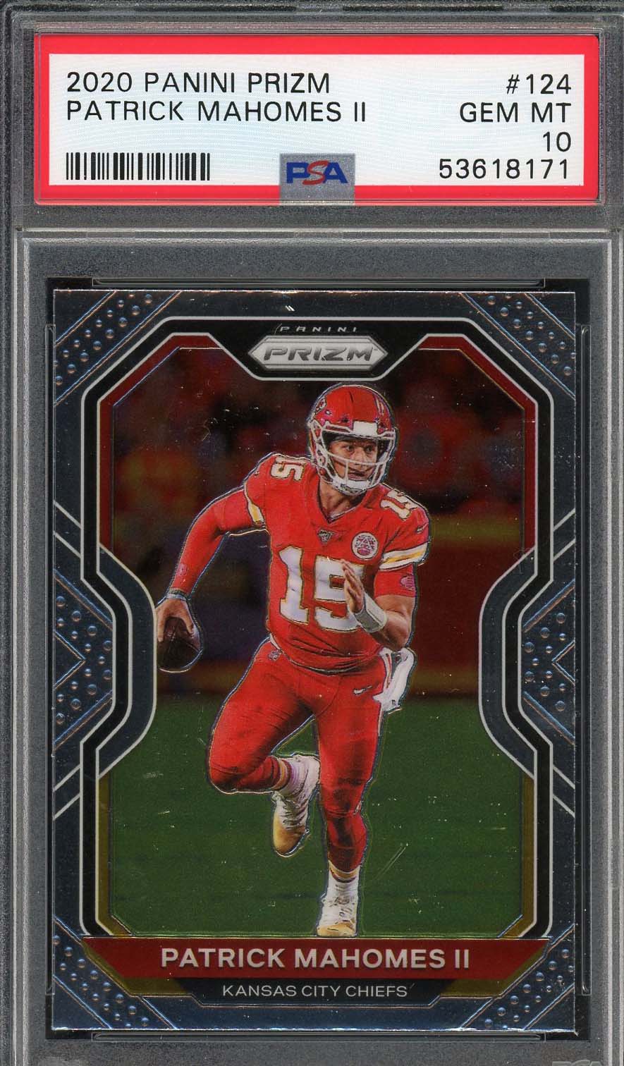 Patrick Mahomes 2020 Panini Prizm Football Card #124 Graded PSA 10 Patrick Mahomes 2020 Panini Prizm Football Card #124 Graded PSA 10