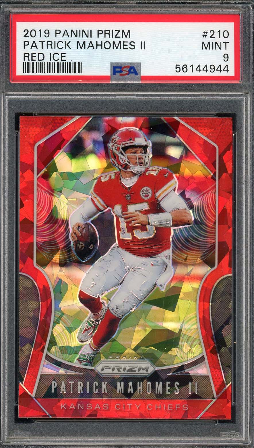 Patrick Mahomes 2019 Panini Prizm Red Ice Football Card #210 Graded PSA 9 Patrick Mahomes 2019 Panini Prizm Red Ice Football Card #210 Graded PSA 9