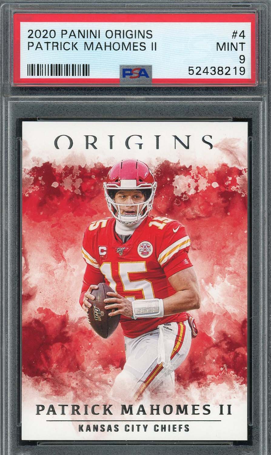 Patrick Mahomes 2020 Panini Origins Football Card #4 PSA 9 Patrick Mahomes 2020 Panini Origins Football Card #4 PSA 9