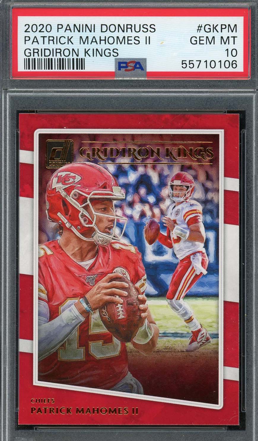Patrick Mahomes 2020 Panini Donruss Gridiron Kings Football Card #GKPM PSA 10