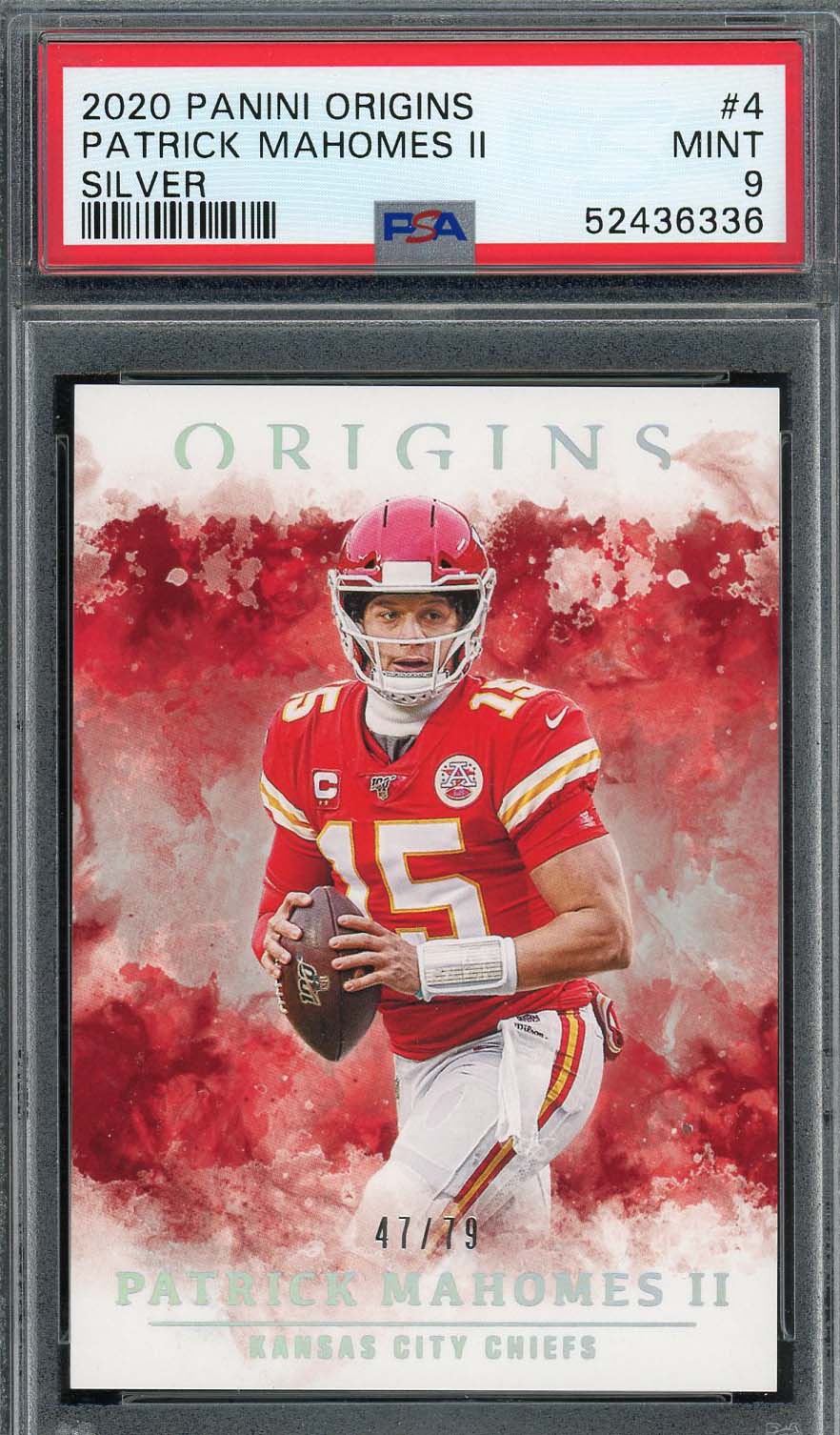 Patrick Mahomes 2020 Panini Origins Silver Football Card #4 PSA 9 /79