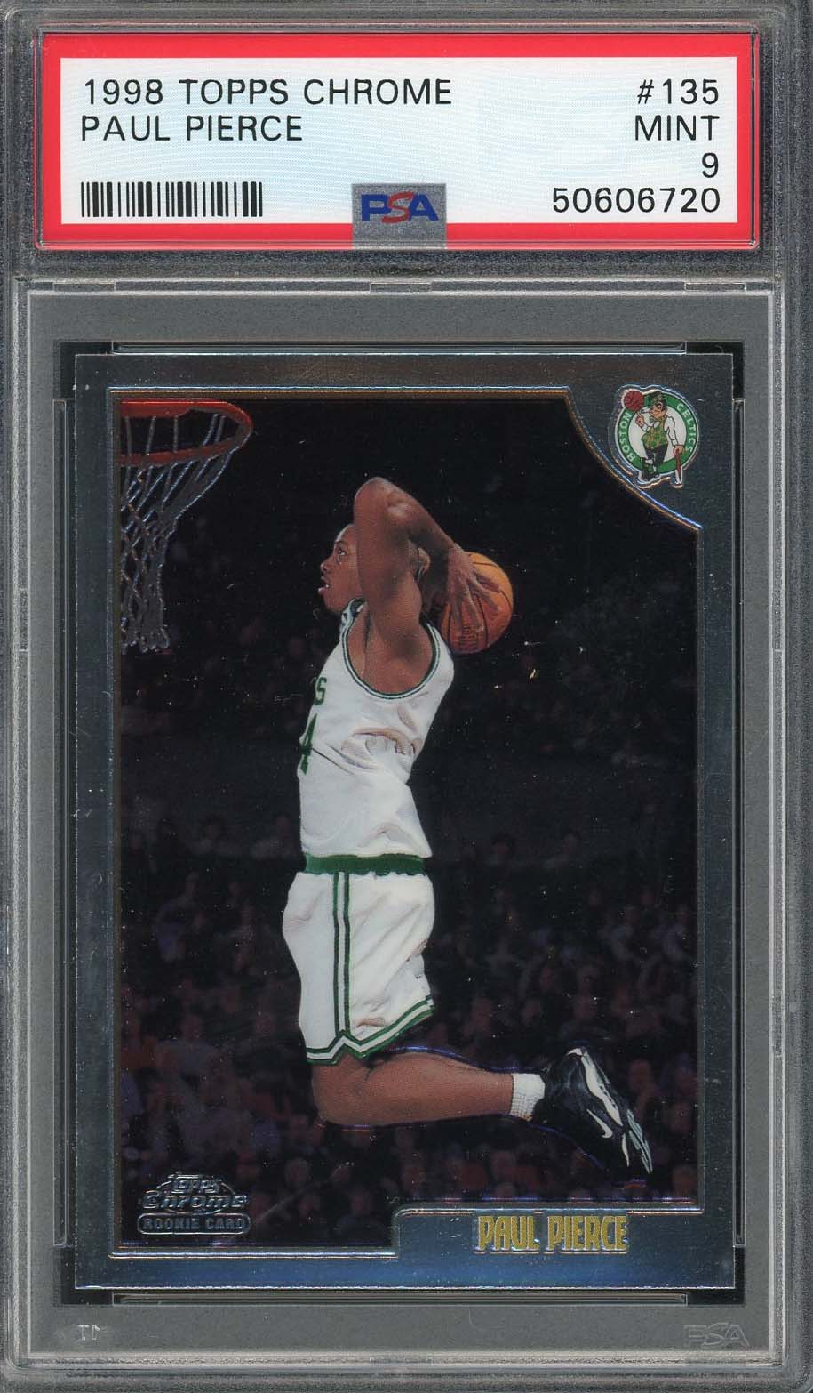 Paul Pierce 1998 Topps Chrome Basketball Rookie Card #135 Graded PSA 9 Paul Pierce 1998 Topps Chrome Basketball Rookie Card #135 Graded PSA 9
