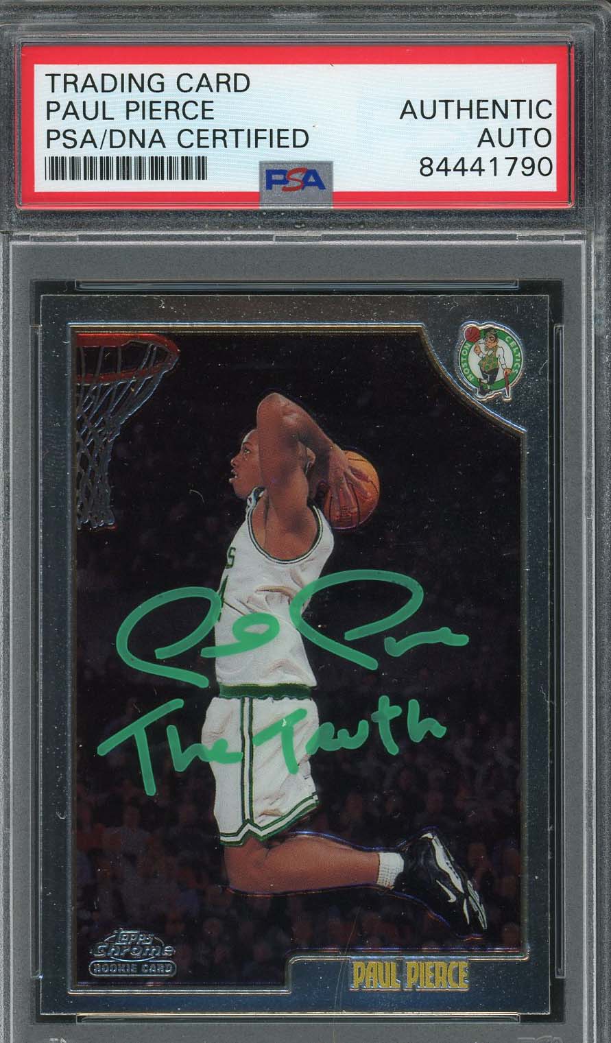 Paul Pierce Autographed 1998 Topps Chrome Signed Rookie Card #135 PSA DNA A Paul Pierce Autographed 1998 Topps Chrome Signed Rookie Card #135 PSA DNA A