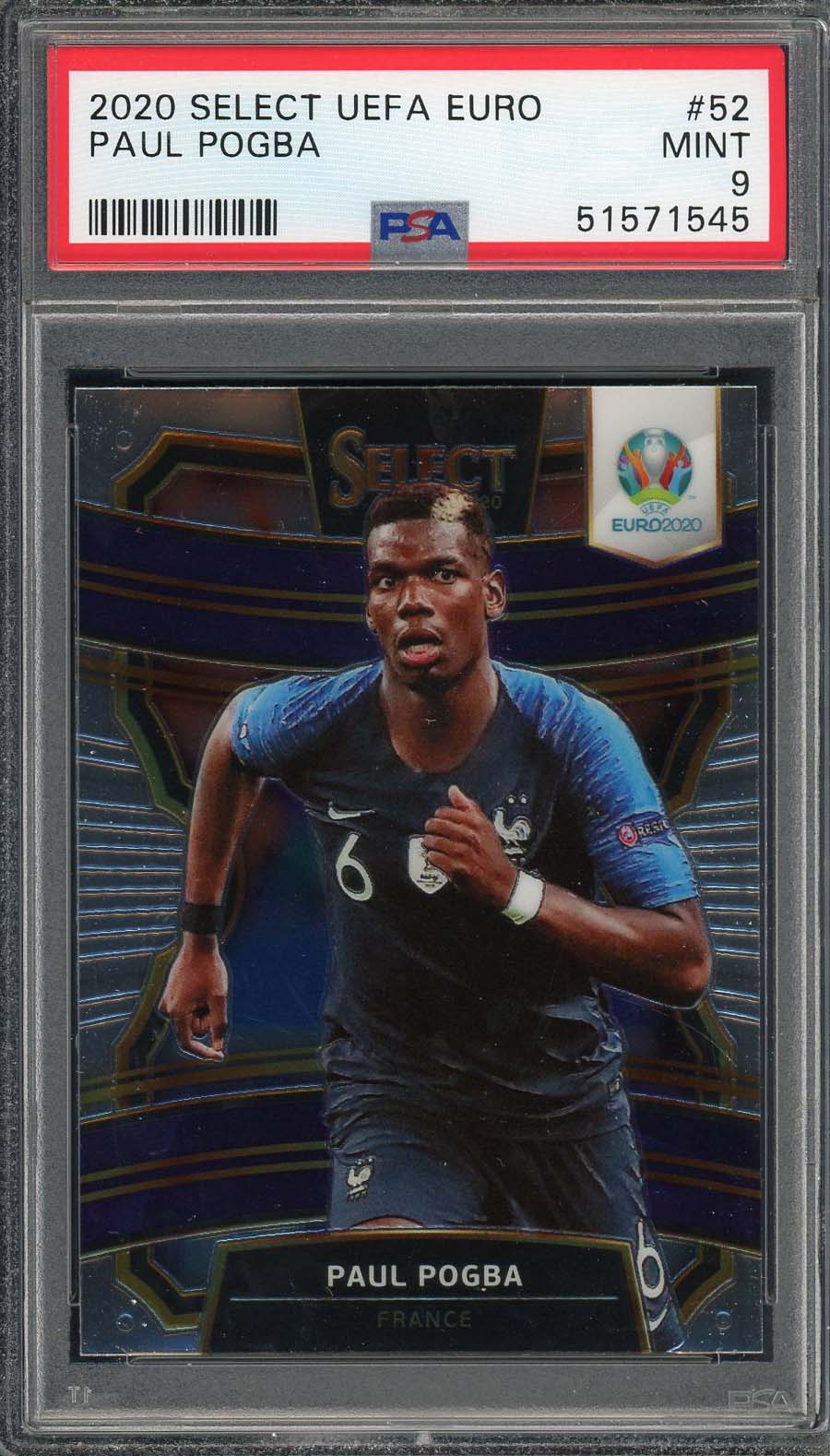 Paul Pogba 2020 Select UEFA Euro Soccer Card #52 PSA 9 Paul Pogba 2020 Select UEFA Euro Soccer Card #52 PSA 9