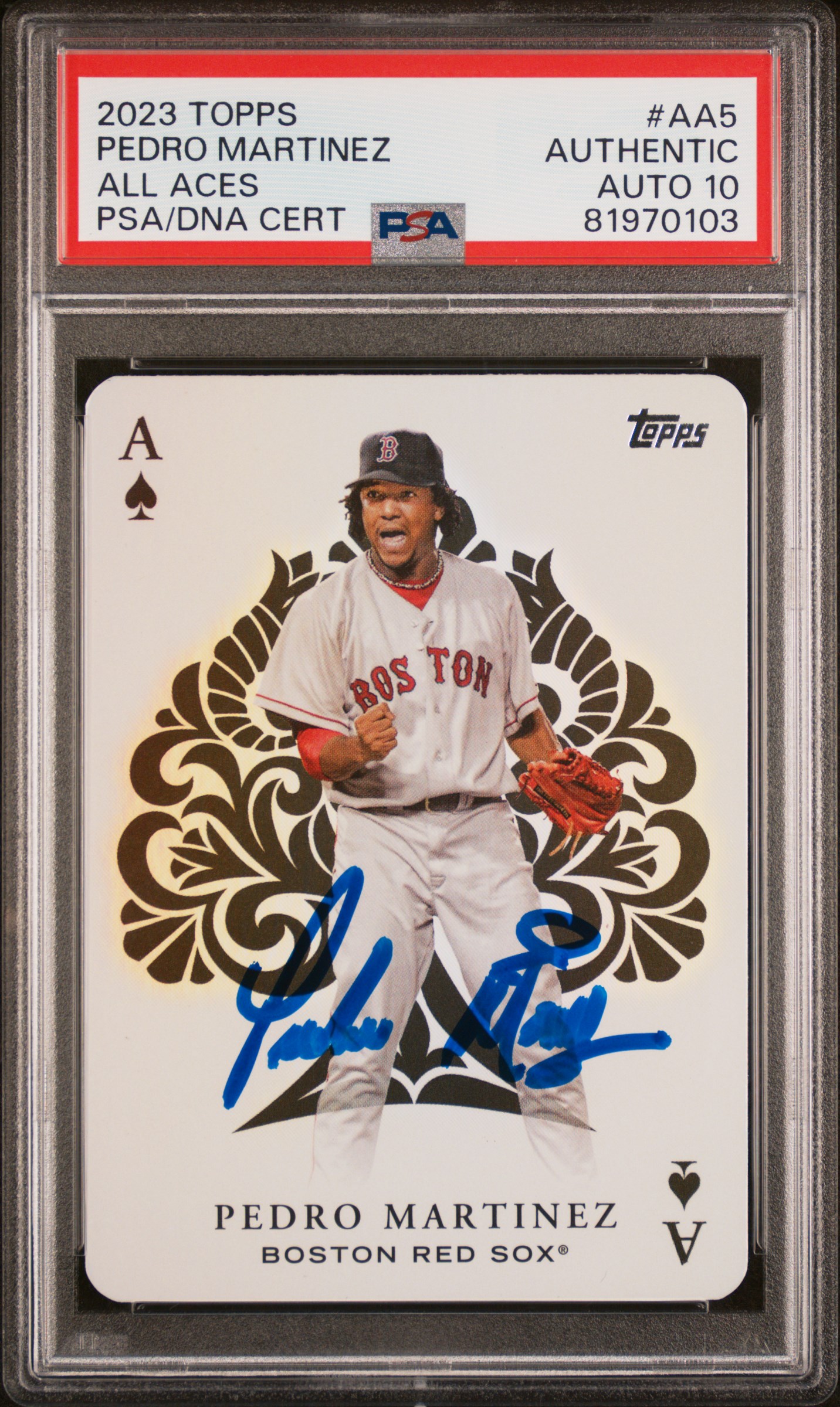 Pedro Martinez 2023 Topps All Aces Signed Card #AA5 Auto Graded PSA 10 81970103