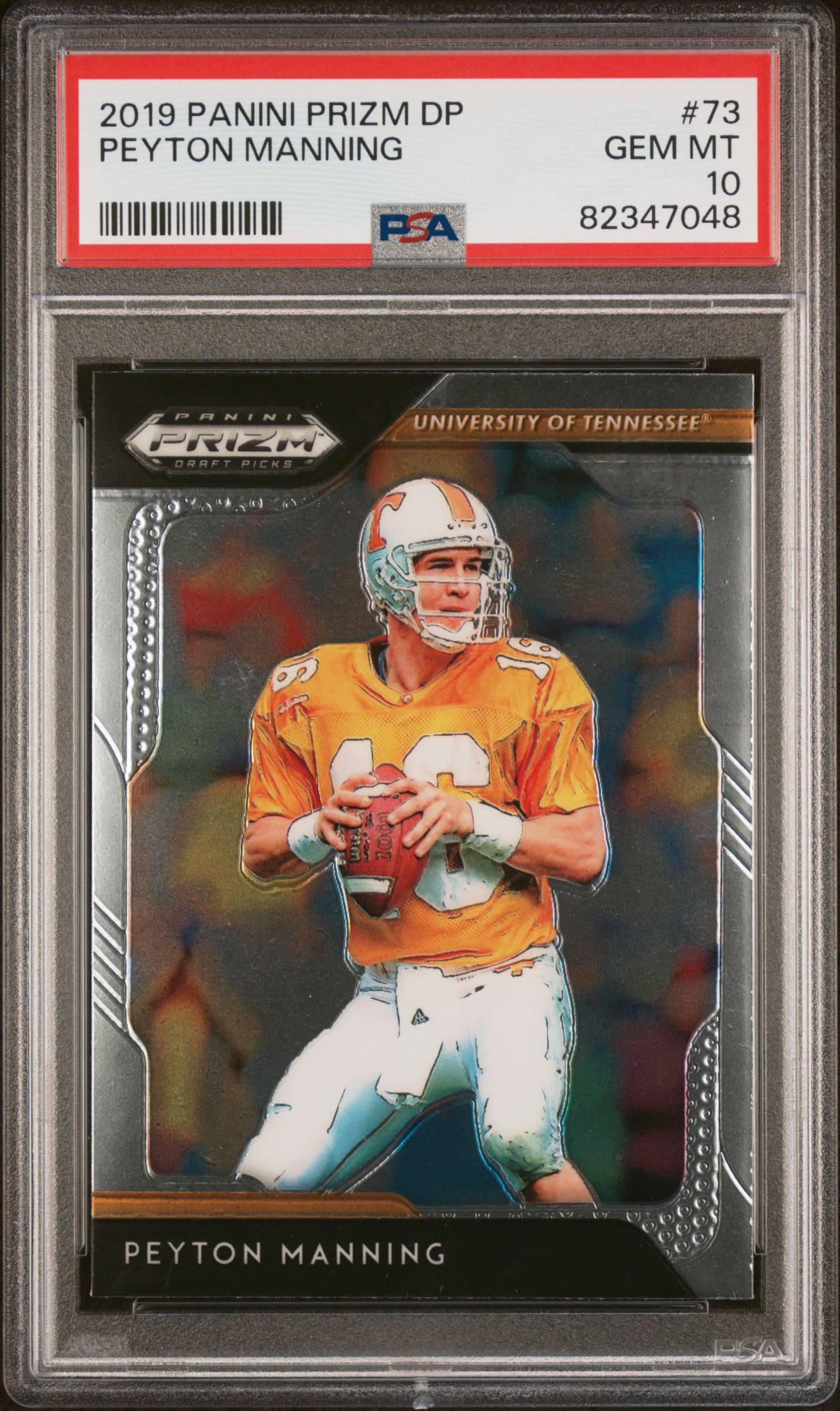 Peyton Manning 2019 Panini Prizm Draft Picks Football Card #73 Graded PSA 10