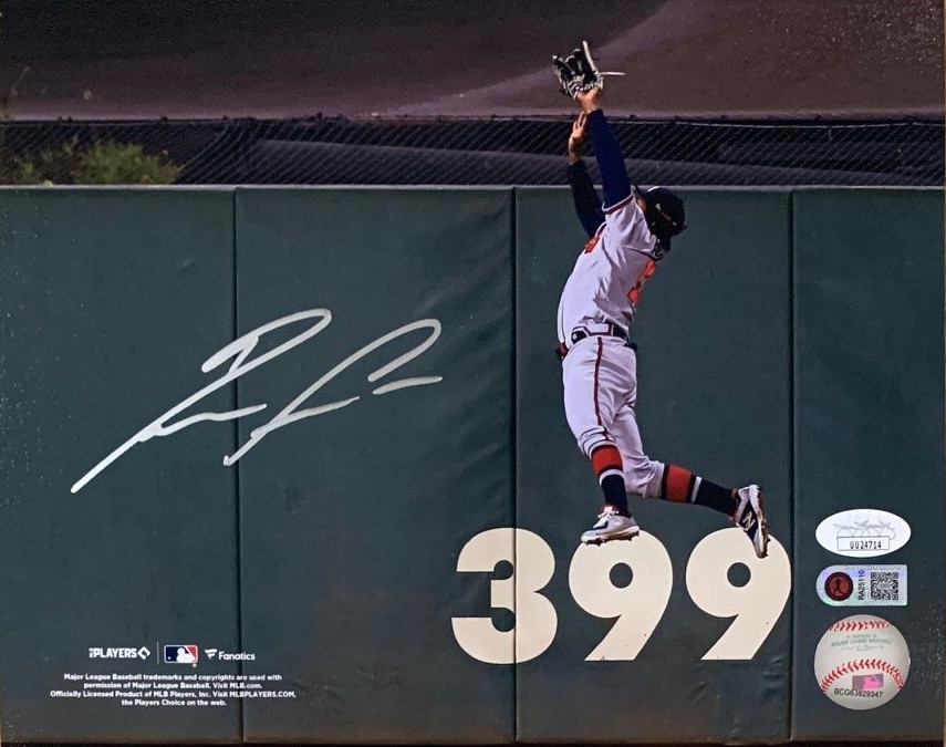 Ronald Acuna Jr. Autographed Atlanta Braves Signed Baseball 8x10 Photo JSA COA Ronald Acuna Jr. Autographed Atlanta Braves Signed Baseball 8x10 Photo JSA COA