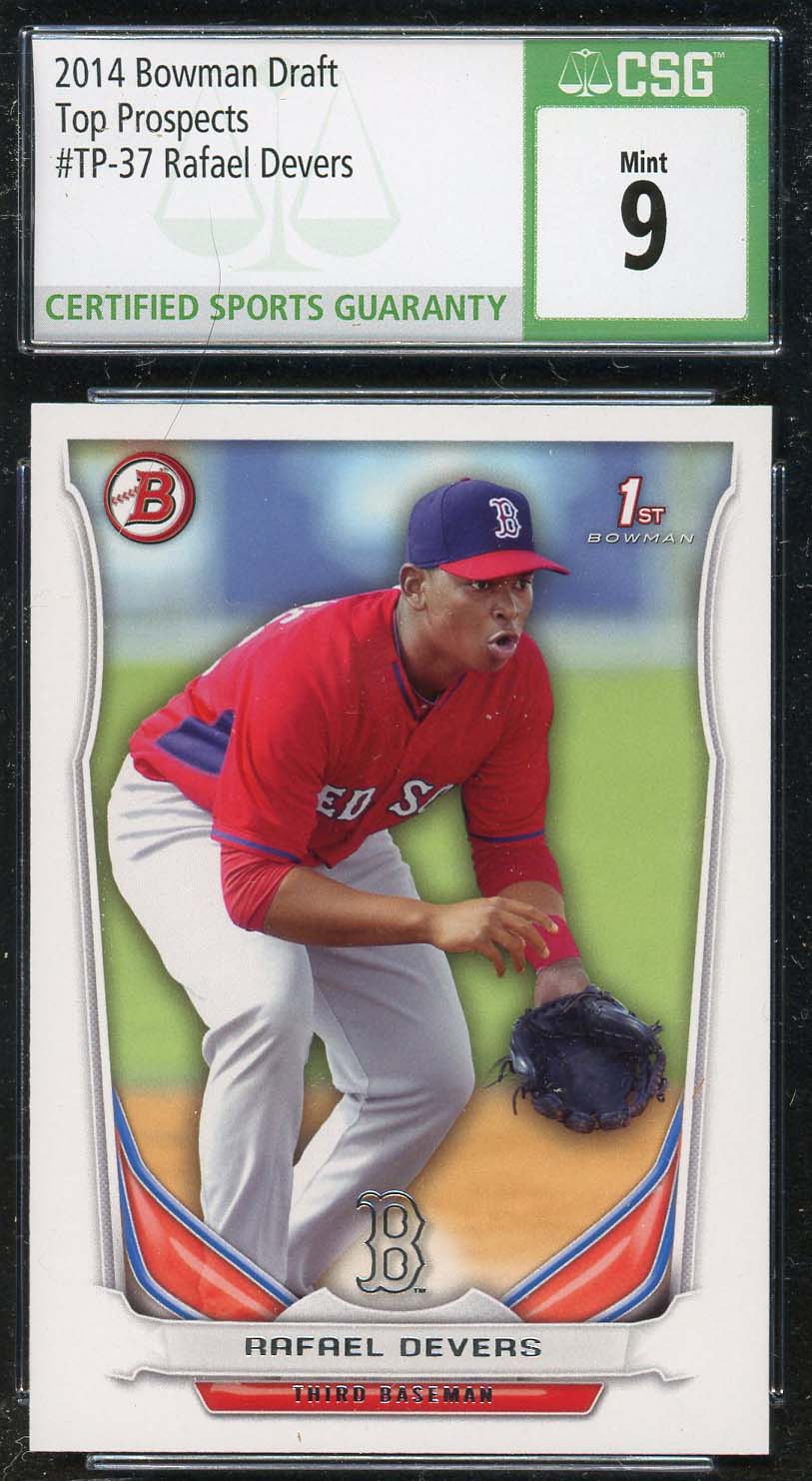 Rafael Devers 2014 Bowman Draft Top Prospects Baseball Rookie Card #TP-37 CSG 9