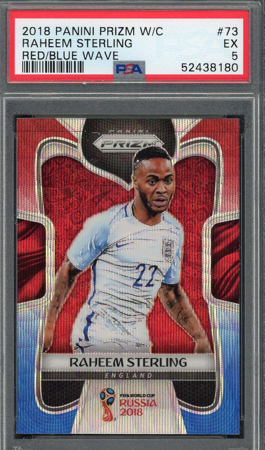 Raheem Sterling 2018 Panini Prizm World Cup Soccer Card #73 Graded PSA 5