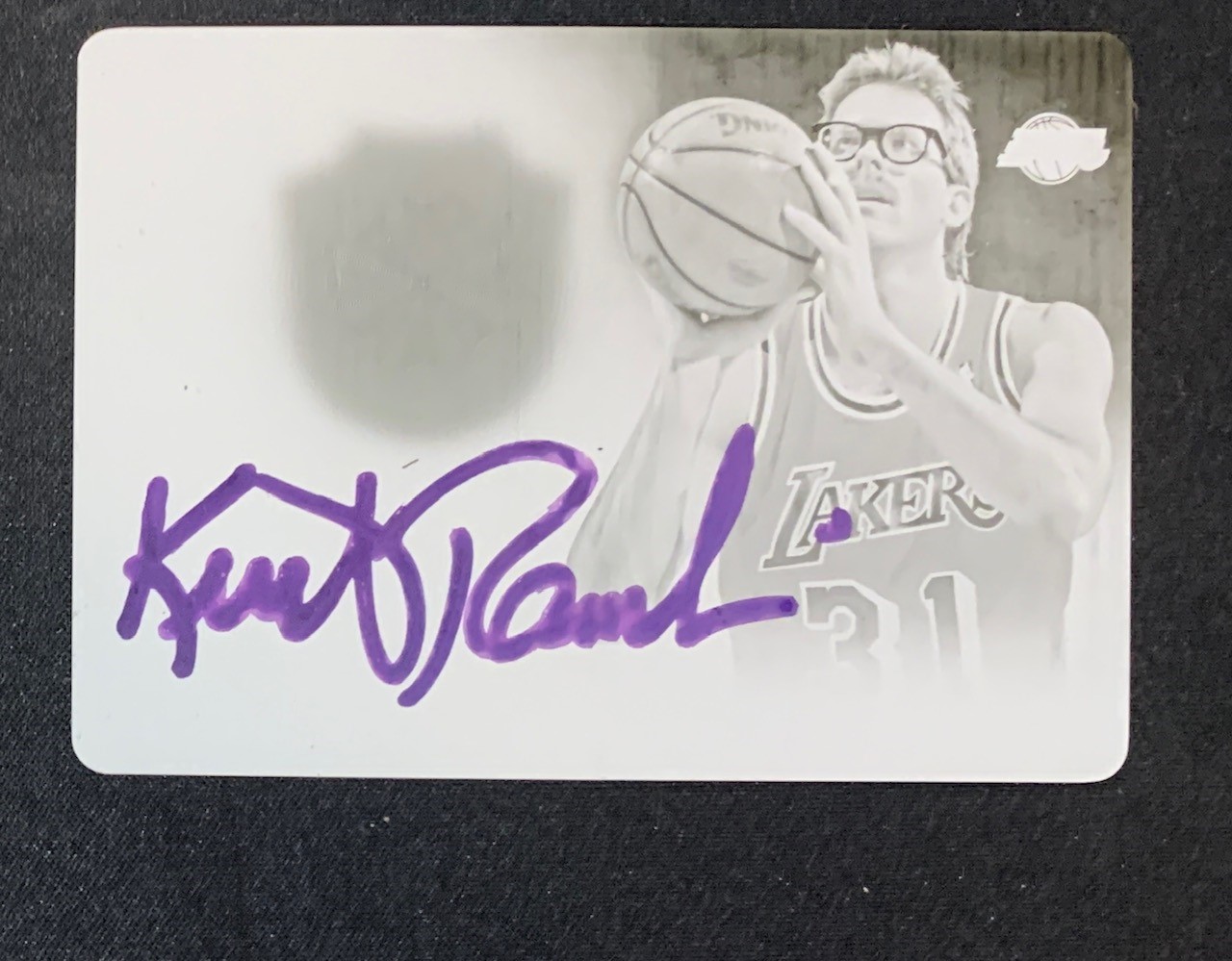 Kurt Rambis 2013 Panini National Treasures Signed Printing Plate Auto Beckett 1/1