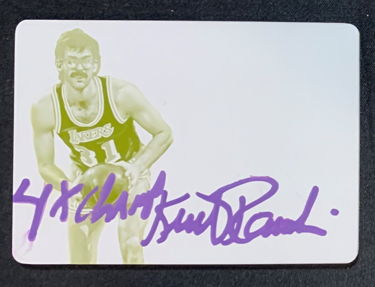 Kurt Rambis 2016 Panini National Treasures Signed Printing Plate Auto Beckett 1/1