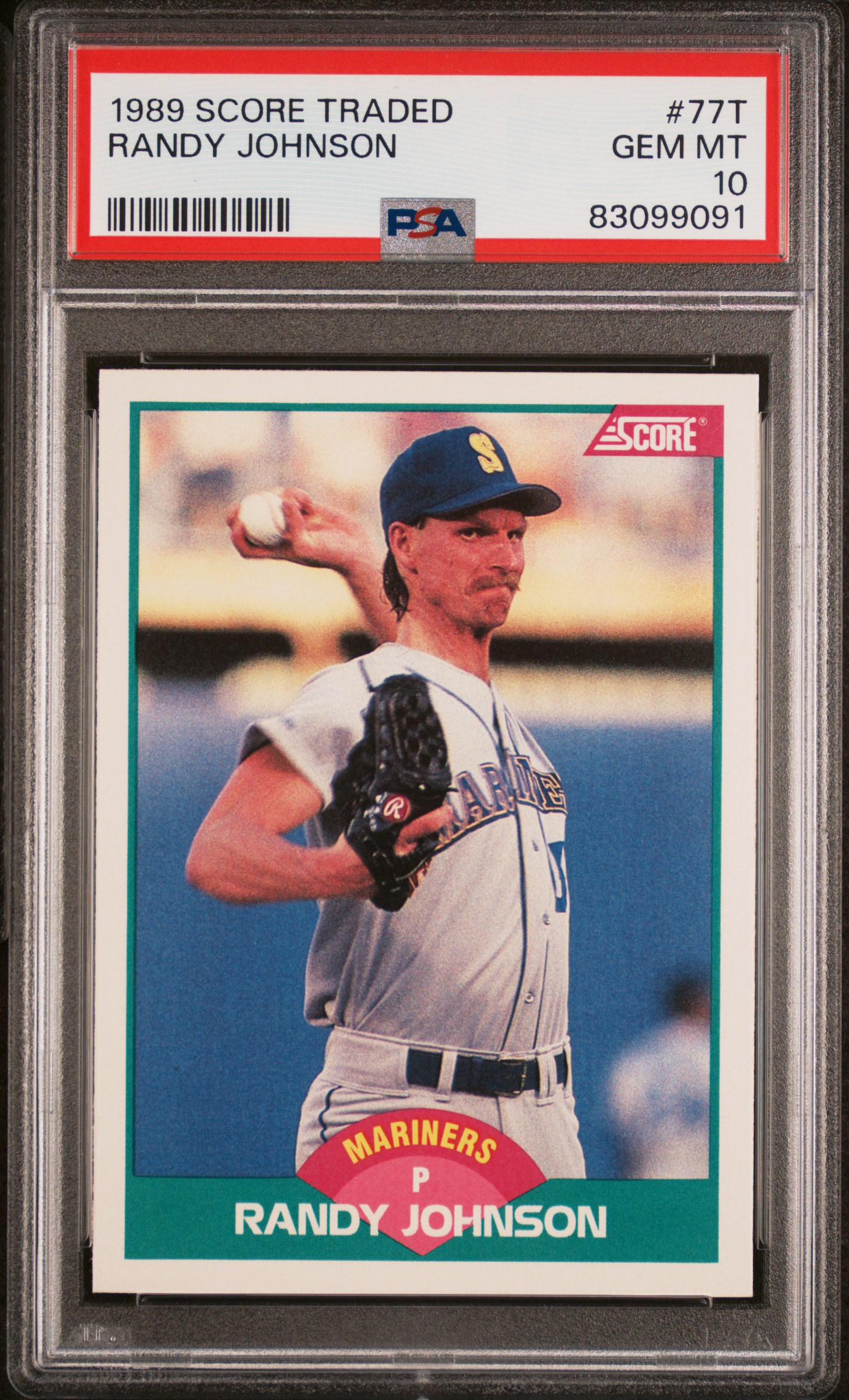Randy Johnson 1989 Score Traded Baseball Rookie Card #77T Graded PSA 10