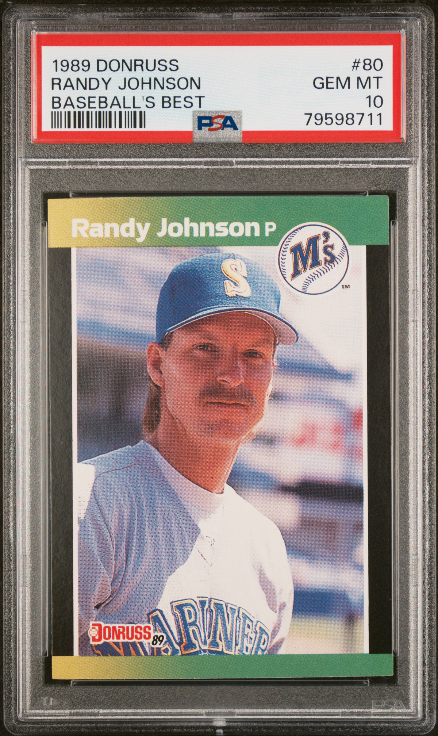 Randy Johnson 1989 Donruss Baseballs Best Rookie Card #80 Graded PSA 10