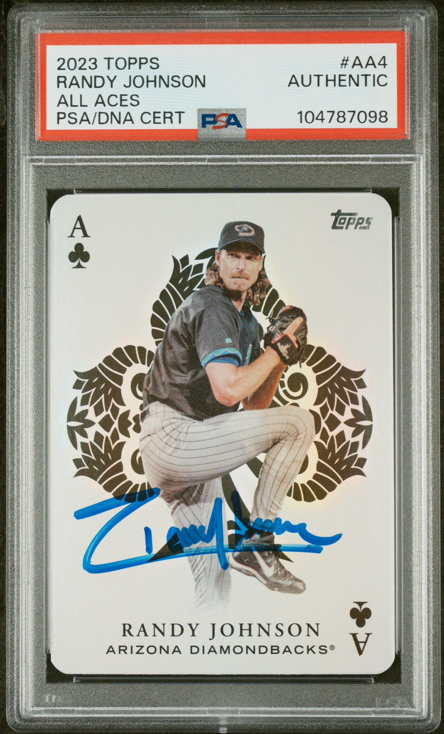 Randy Johnson 2023 Topps All Aces Signed Baseball Card #AA4 Auto PSA 104787098