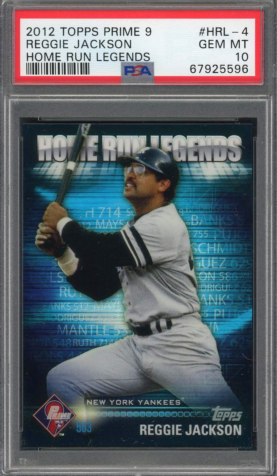 Reggie Jackson 2012 Topps Prime 9 Home Run Legends Card HRL-4 Graded PSA 10