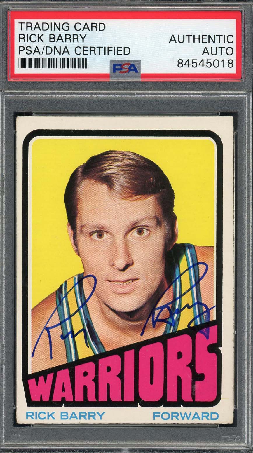 Rick Barry Autographed 1972 Topps Signed Basketball Card PSA DNA Auto A