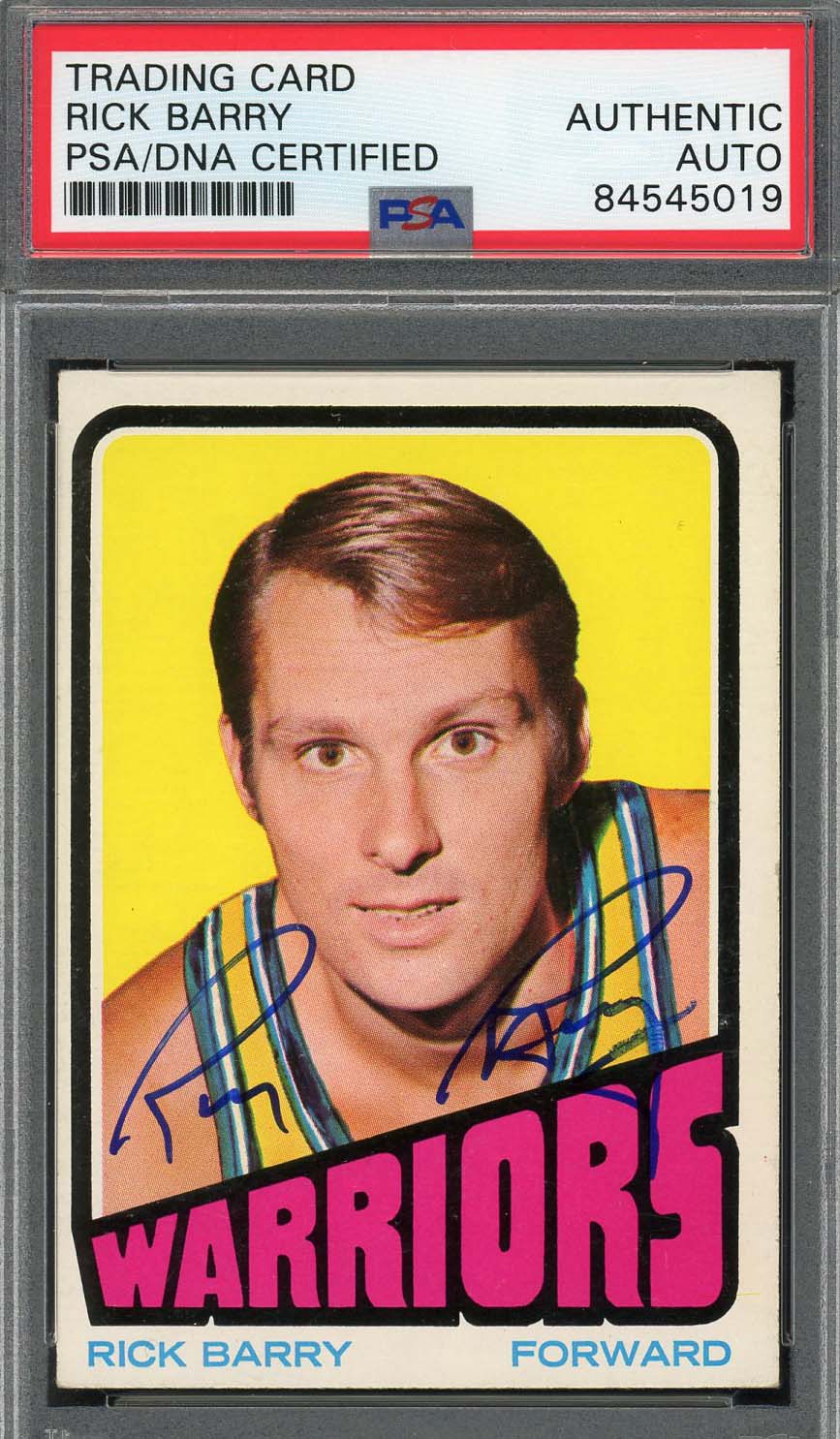 Rick Barry Autographed 1972 Topps Signed Basketball Card PSA DNA Auto B