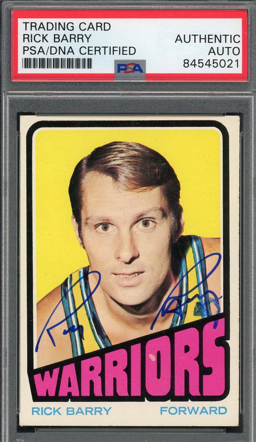 Rick Barry Autographed 1972 Topps Signed Basketball Card PSA DNA Auto D