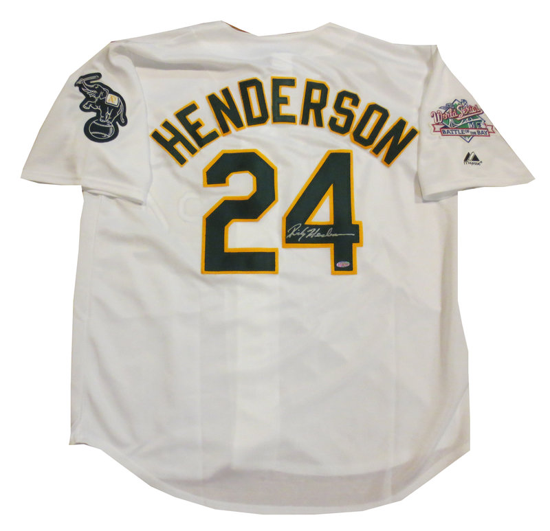rickey henderson autographed jersey