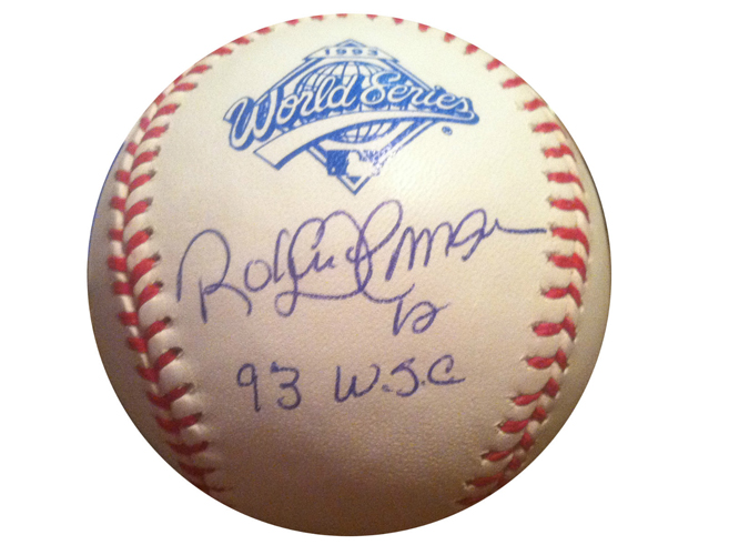 Roberto Alomar Signed 1993 World Series Baseball JSA Toronto