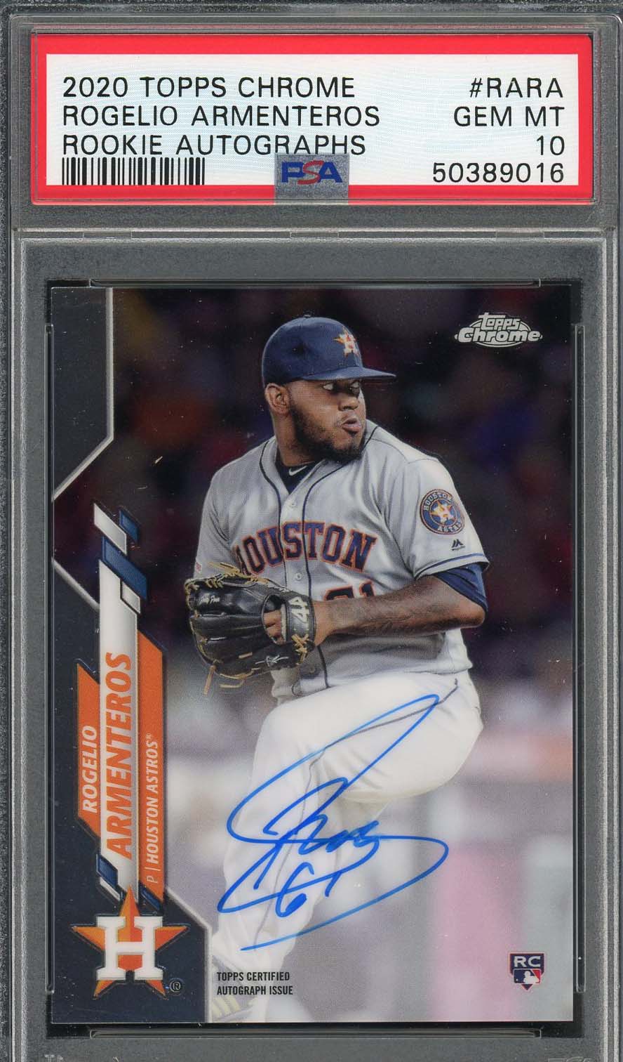 Rogelio Armenteros 2020 Topps Chrome Rookie Autographs Baseball Card RC #RARA Graded PSA 10 GEM MINT