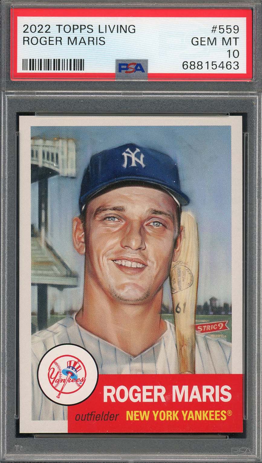 Roger Maris 2022 Topps Living Baseball Card #559 Graded PSA 10 Roger Maris 2022 Topps Living Baseball Card #559 Graded PSA 10