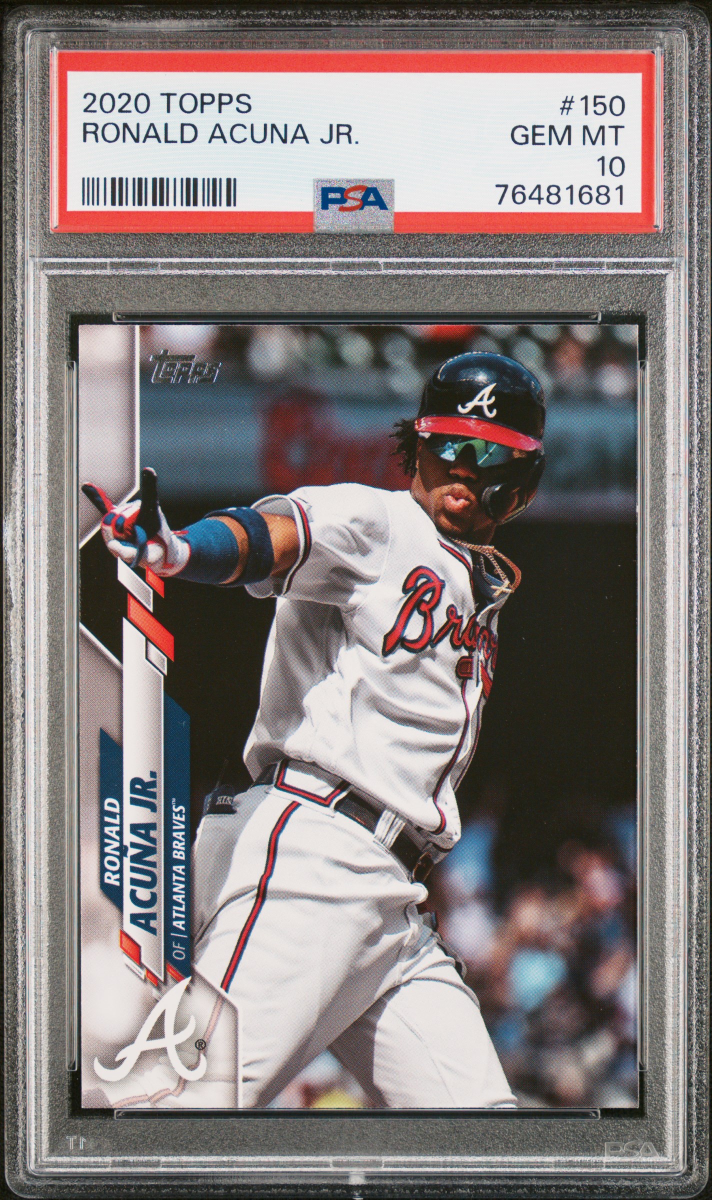 Ronald Acuna Jr 2020 Topps Baseball Card #150 Graded PSA 10