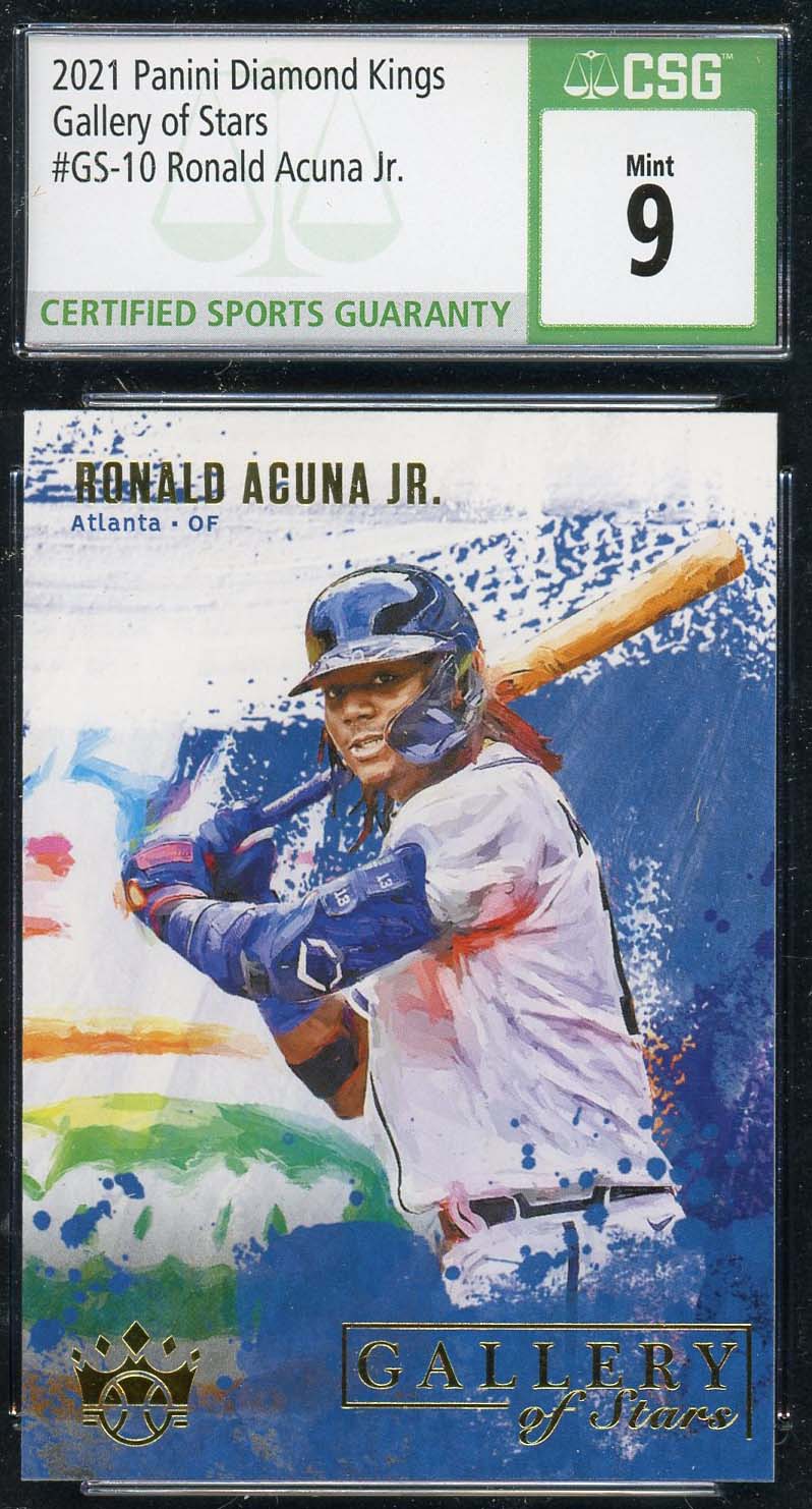 Ronald Acuna Jr 2021 Panini Diamond Kings Baseball Card #GS-10 Graded CSG 9