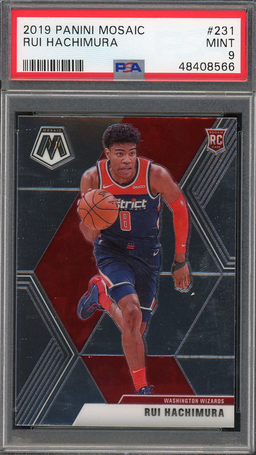 Rui Hachimura 2019 Panini Mosaic Basketball Rookie Card RC #231 Graded PSA 9 MINT Rui Hachimura 2019 Panini Mosaic Basketball Rookie Card RC #231 Graded PSA 9 MINT