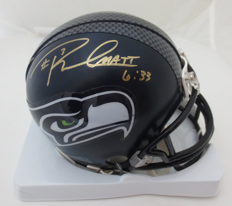 russell wilson signed football