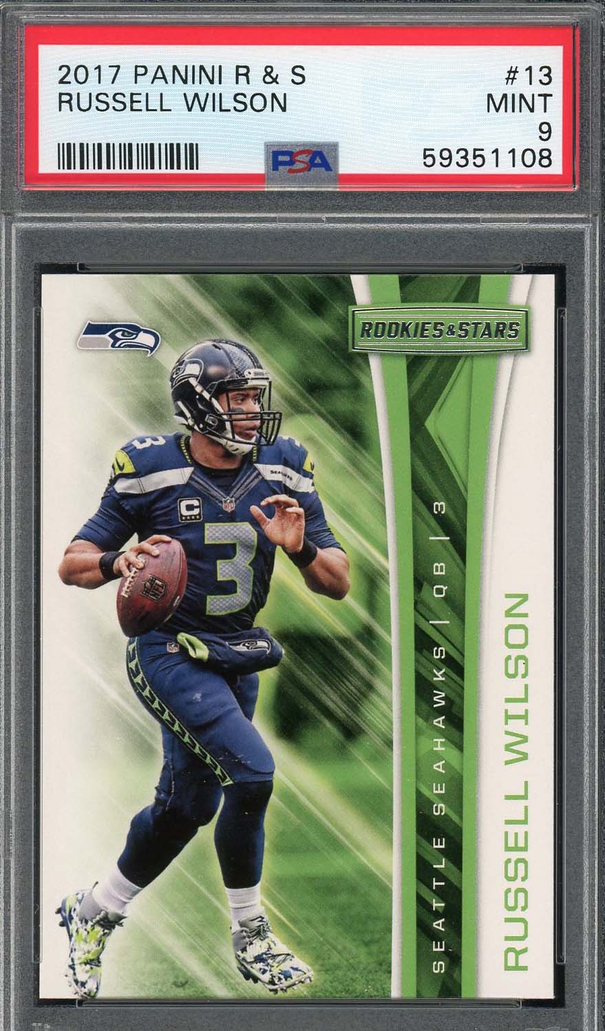Russell Wilson 2017 Panini Rookies and Stars Football Card #13 Graded PSA 9 Russell Wilson 2017 Panini Rookies and Stars Football Card #13 Graded PSA 9