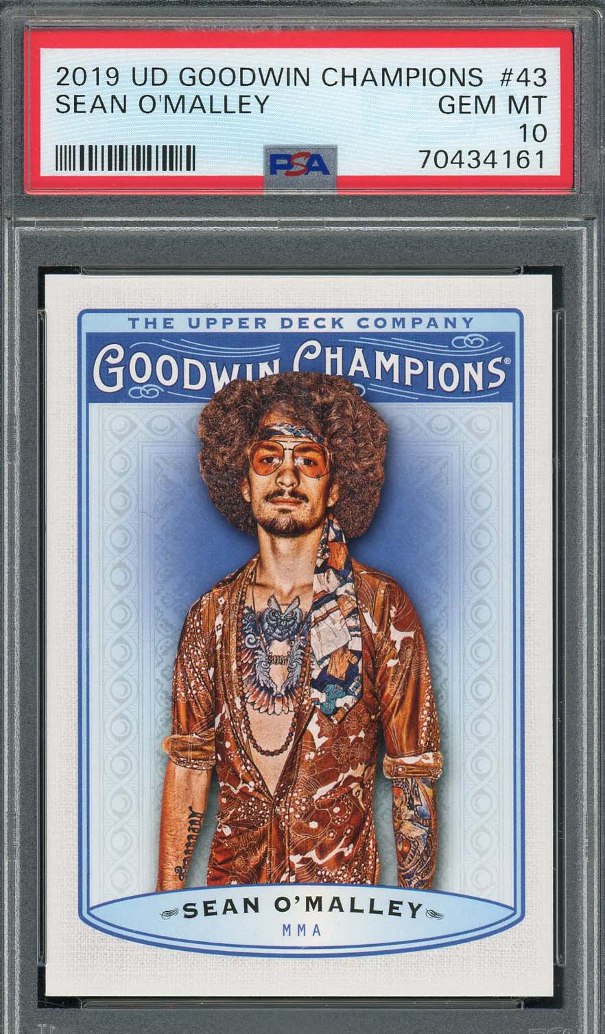 Sean O'Malley 2019 Upper Deck Goodwin Champions Card #43 Graded PSA 10