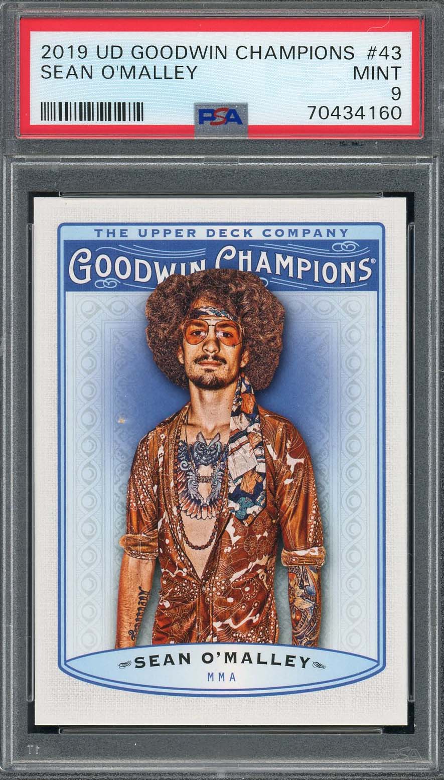 Sean O'Malley 2019 Upper Deck Goodwin Champions Card #43 Graded PSA 9