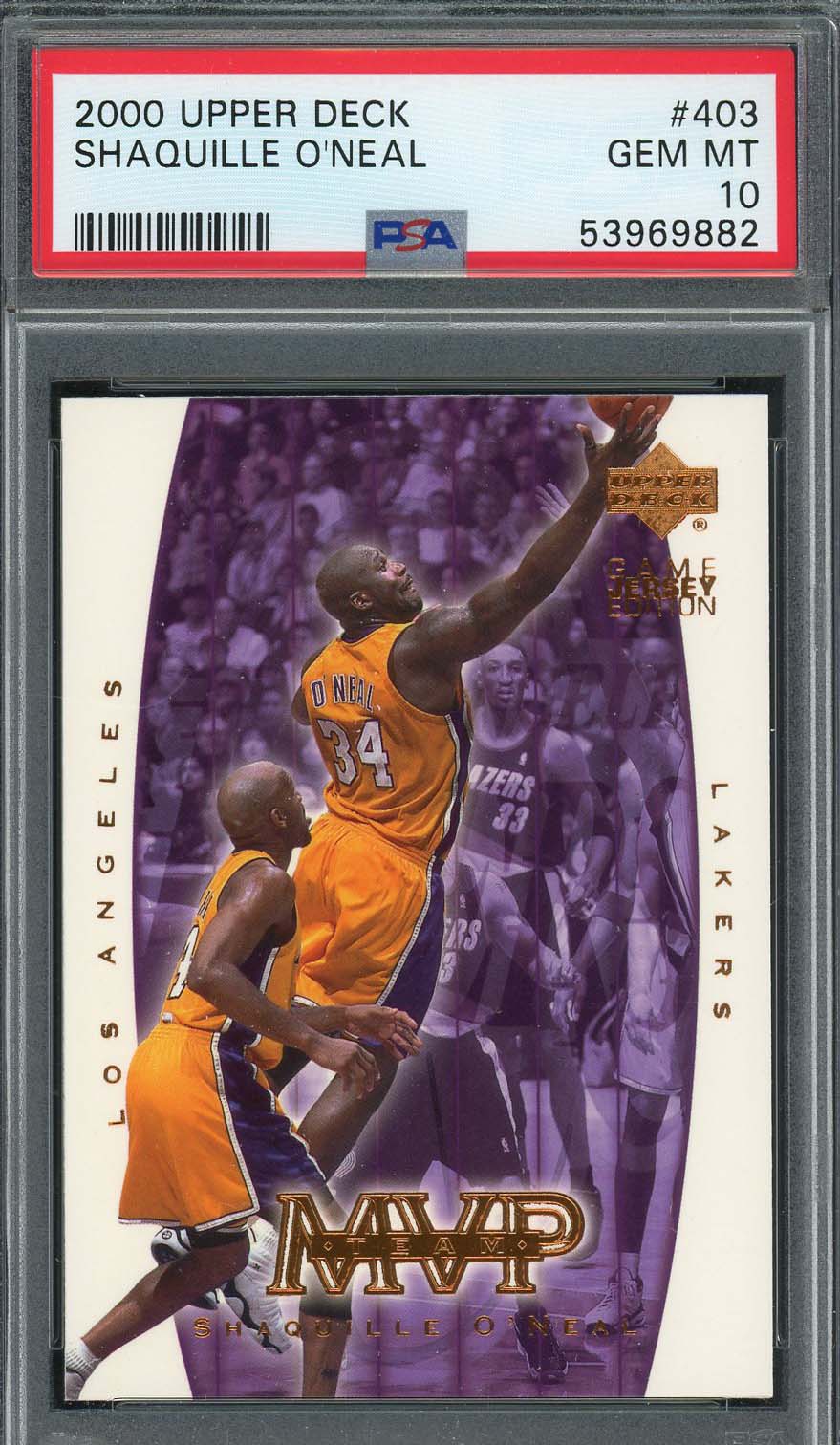 Shaquille O'Neal 2000 Upper Deck Glass Basketball Card #403 Graded PSA 10 GEM MINT